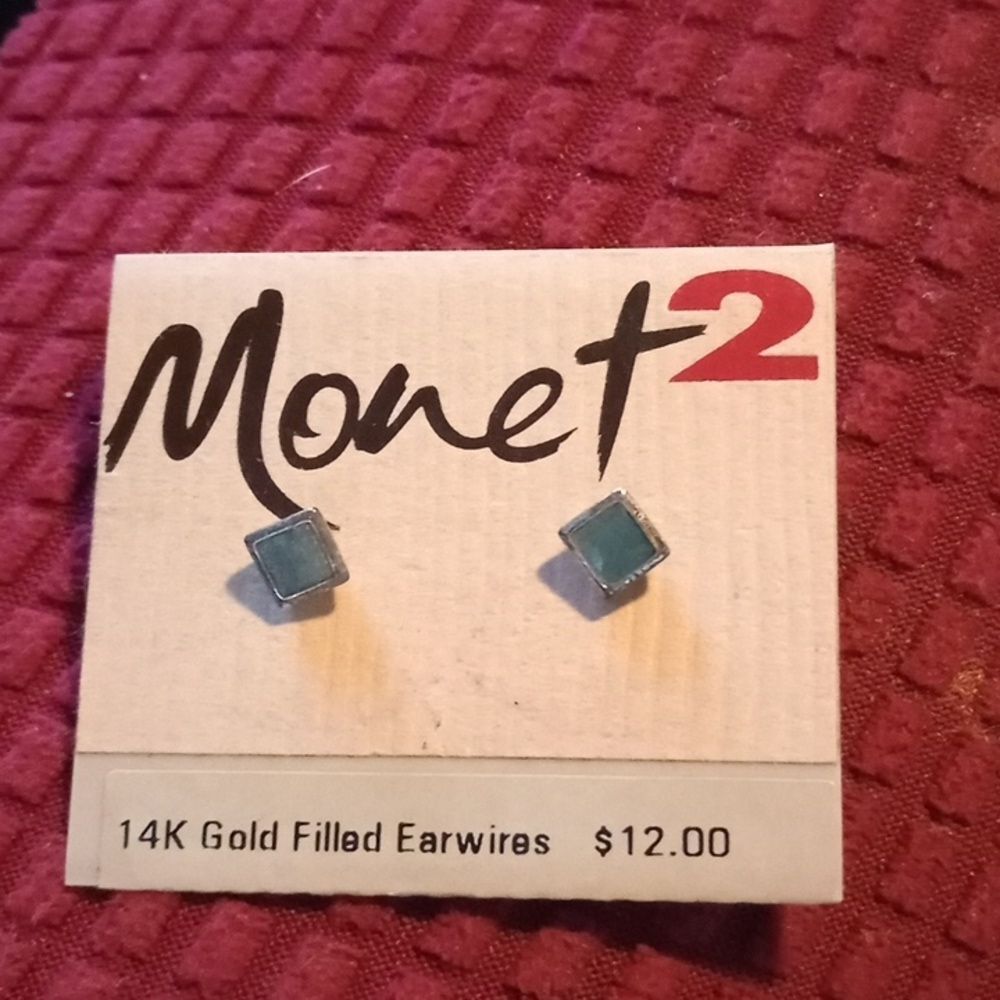 Monet vintage pierced earrings